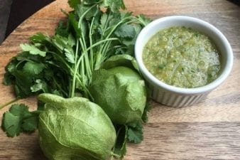 Low sodium roasted green tomatillo sauce