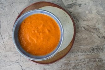 Low sodium roasted red bell pepper sauce