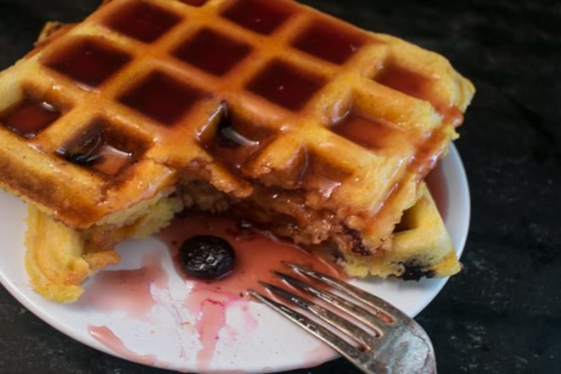 low sodium blueberry waffles