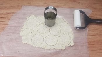 Cut out nut-thin dough