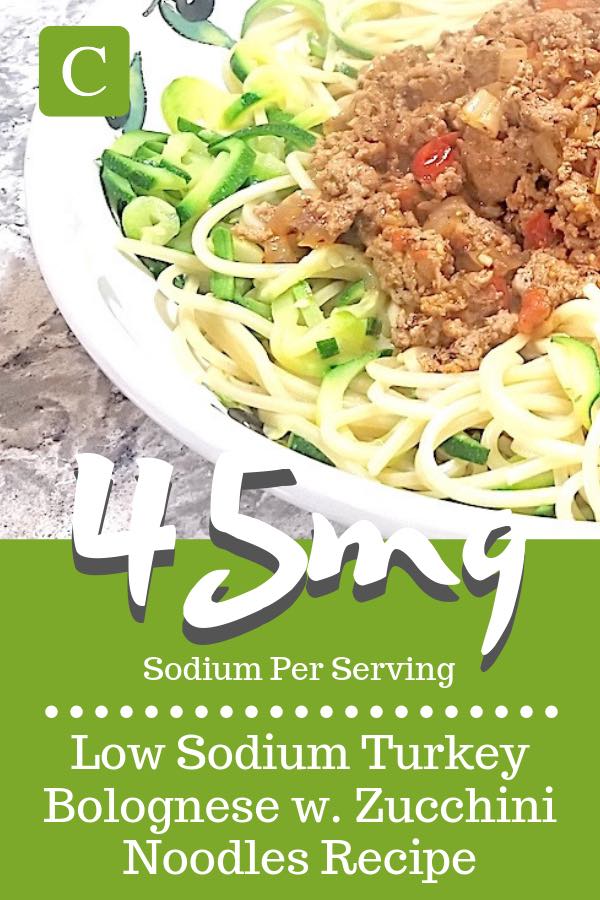 low sodium turkey bolognese