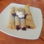 Crepes with Blueberry Compote
