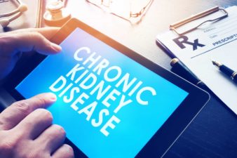 Photo of Tablet with Chronic Kidney Disease written on it