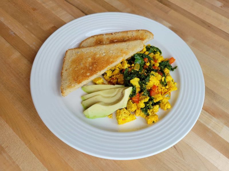 Southwestern Tofu Scramble with Avocado and Toast