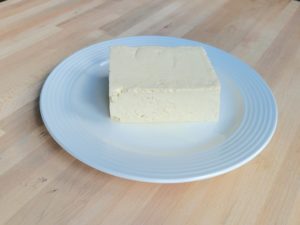 Photo of a block of Tofu