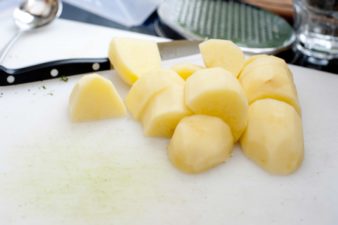 Photo of Peeled and Quartered Potatoes
