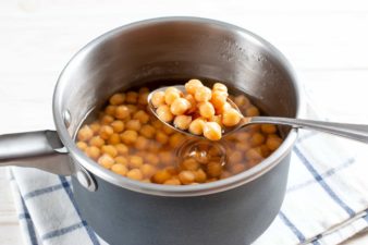 Soaking Chickpeas in Stovetop Pot