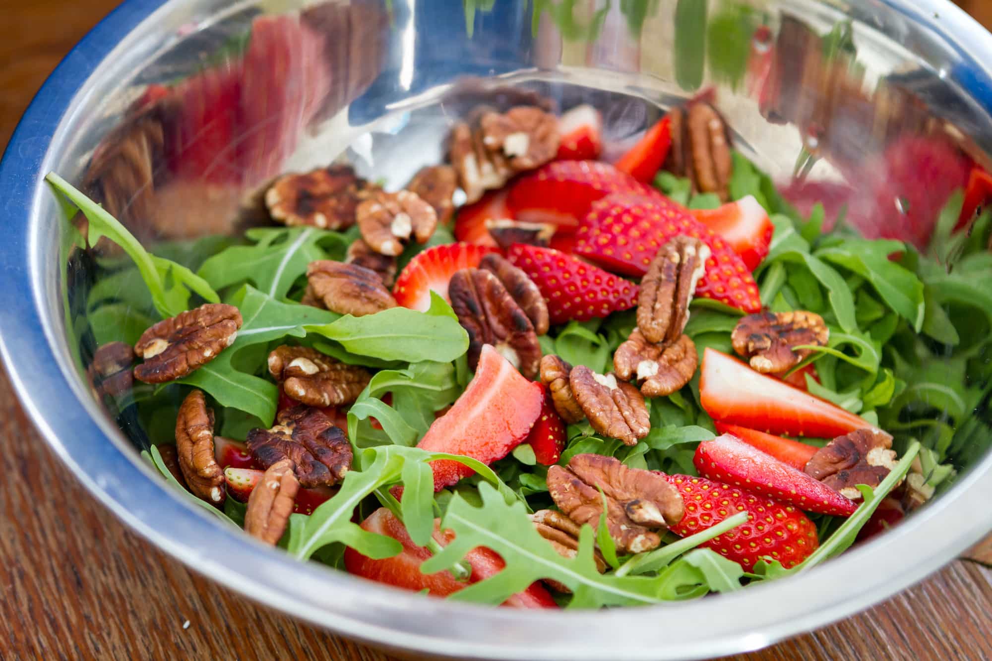 Strawberry Pecan Arugula Salad