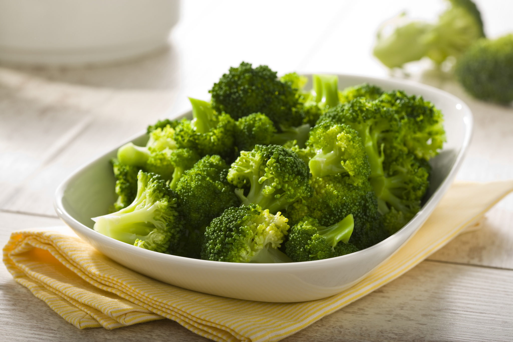 Steamed Broccoli in a Bowl