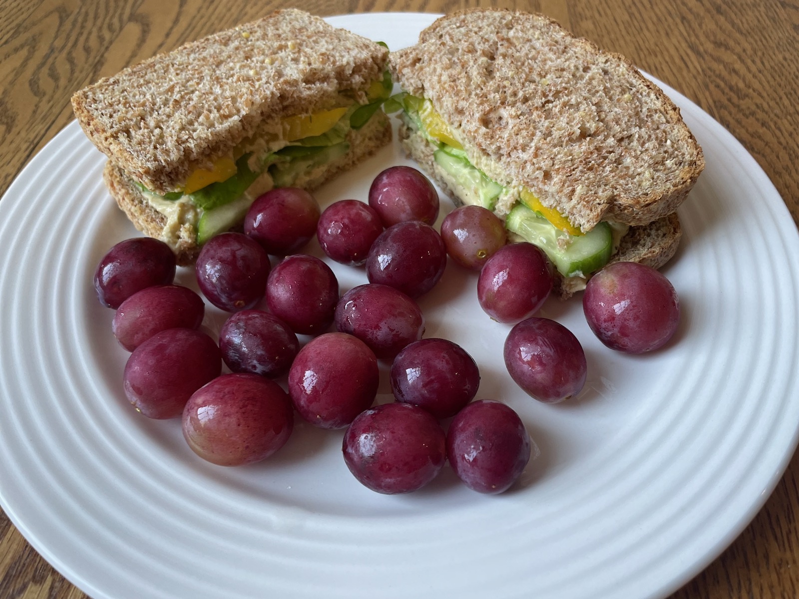 Cucumber & Lemon Dill Hummus Sandwich Lunch