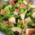 Overhead angle of a kidney-friendly, low sodium fall salad